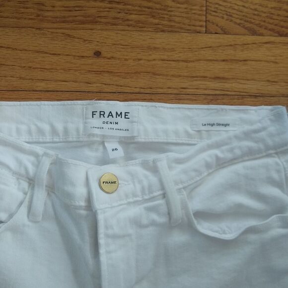 FRAME DENIM LE HIGH STRAIGHT FRAYED SIZE 26 EUC - Picture 4 of 5